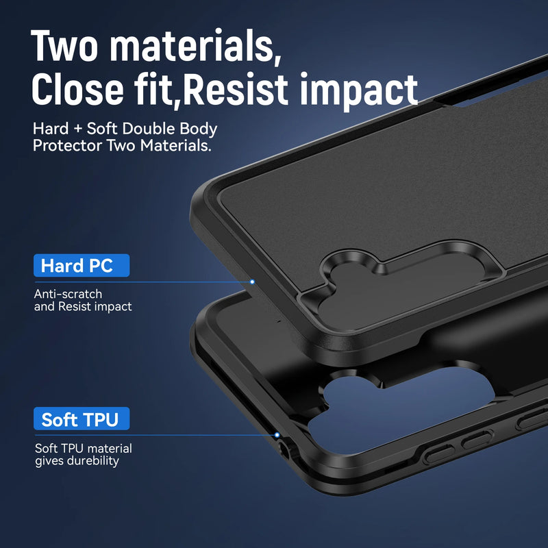Super Capas de Grau Militar para Samsung Galaxy S24 FE, S22, S23 Plus, S21, S25 Ultra, S20, A54, A16 5G, A56, A55, A35, A15, Case de Armadura Coque