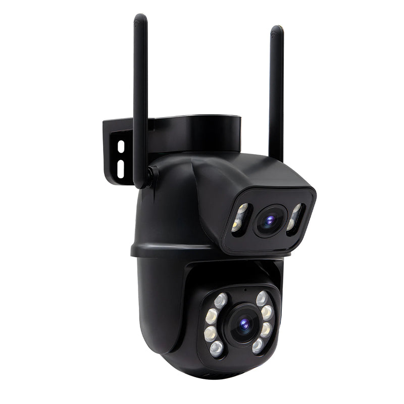 Câmera de Vigilância Wifi Icsee Preta – Câmera de Segurança – Monitor com Resolução 4K Ultra HD – Câmera de Segurança Wifi à Prova d'Água Eug