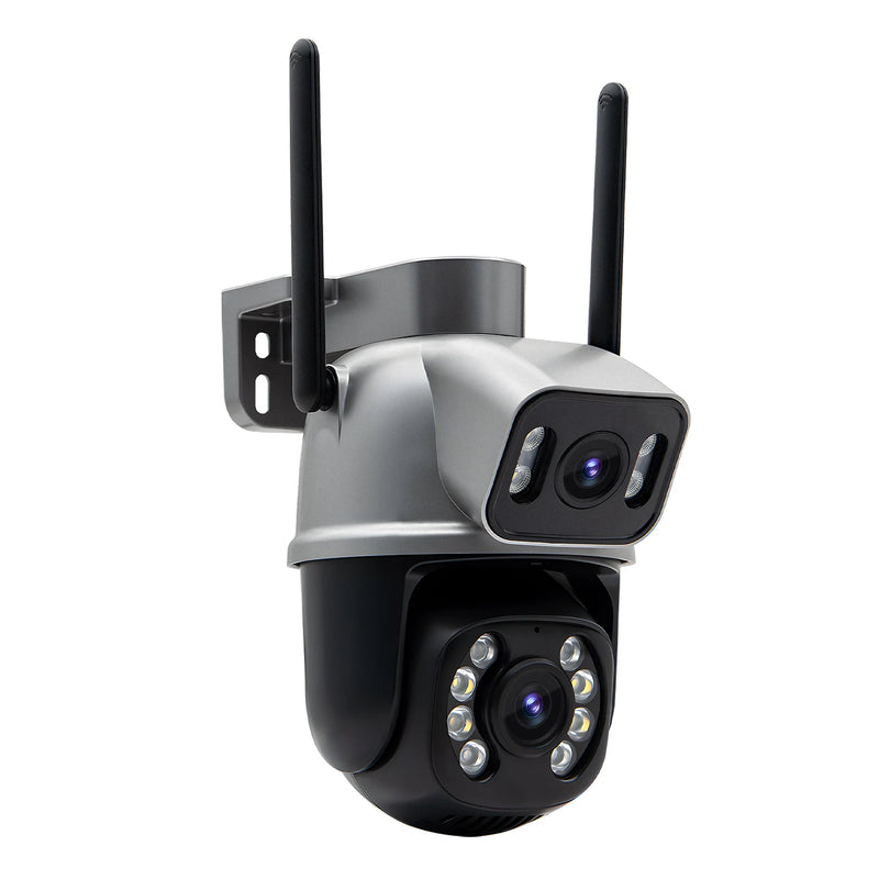 Câmera de Vigilância Wifi Icsee Preta – Câmera de Segurança – Monitor com Resolução 4K Ultra HD – Câmera de Segurança Wifi à Prova d'Água Eug