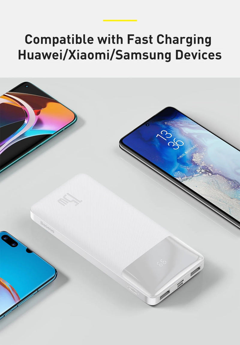 Carregador portátil  30000mAh, bateria externa com carregamento rápido, para POCO Xiaomi Mi