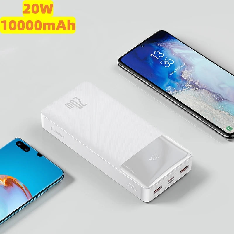Carregador portátil  30000mAh, bateria externa com carregamento rápido, para POCO Xiaomi Mi