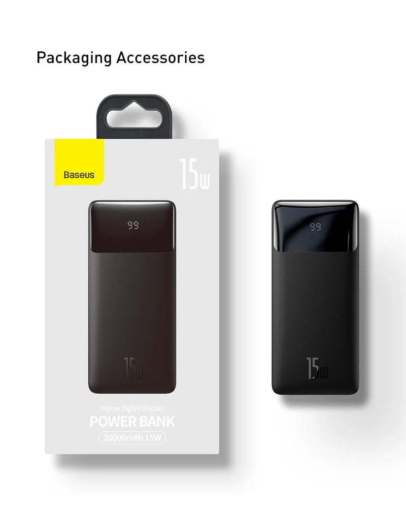 Carregador portátil  30000mAh, bateria externa com carregamento rápido, para POCO Xiaomi Mi