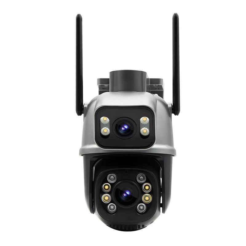 Câmera de Vigilância Wifi Icsee Preta – Câmera de Segurança – Monitor com Resolução 4K Ultra HD – Câmera de Segurança Wifi à Prova d'Água Eug